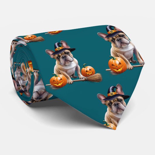   Französische Bulldogge Halloween  ネクタイ (ロール)