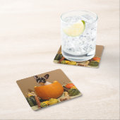 Französische Bulldogge Halloween French Bulldog スクエアペーパーコースター (インサイチュ)