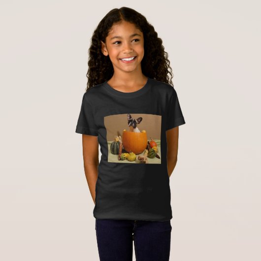Französische Bulldogge Halloween French Bulldog Tシャツ (正面フル)