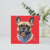 Französische Bulldogge Halstuch Labor Day Bulldog (スタンド正面)