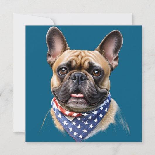 Französische Bulldogge Halstuch Labor Day Bulldog (裏面)