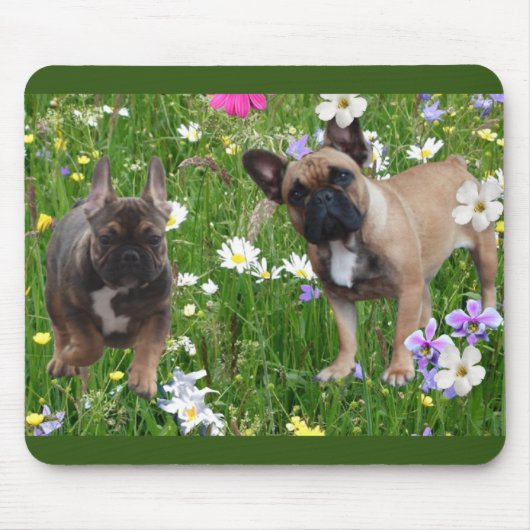 Französische Bulldogge Happy Day French Bulldog マウスパッド (正面)