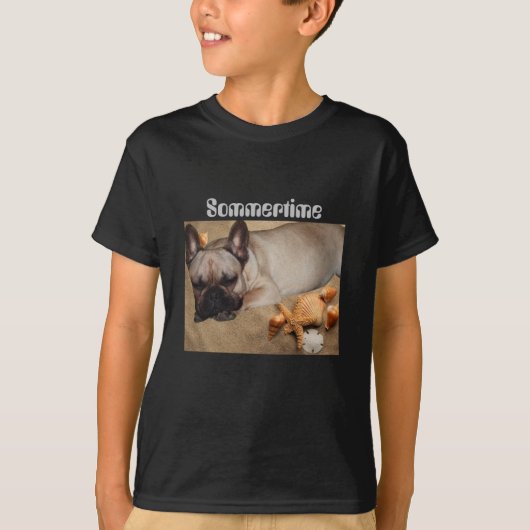 Französische Bulldogge Happy Day French Bulldog Tシャツ (正面)