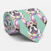 Französische Bulldogge Happy Easter French Bulldog ネクタイ (ロール)