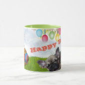 Französische Bulldogge Happy Easter French Bulldog マグカップ (中央)