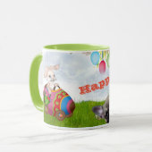Französische Bulldogge Happy Easter French Bulldog マグカップ (正面左)