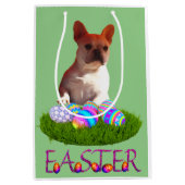 Französische Bulldogge Happy Easter French Bulldog ミディアムペーパーバッグ (正面)