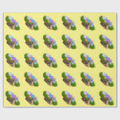 Französische Bulldogge Happy Easter French Bulldog ラッピングペーパー (フラット)