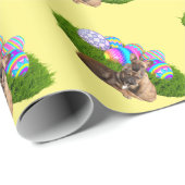 Französische Bulldogge Happy Easter French Bulldog ラッピングペーパー (ロールコーナー)