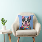 Französische Bulldogge Happy New Year クッション (椅子)