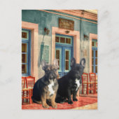 Französische Bulldogge Haus French Bulldog  ポストカード (正面)