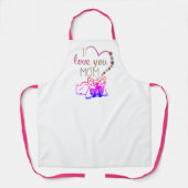 Französische Bulldogge Herz French Bulldog エプロン (正面)