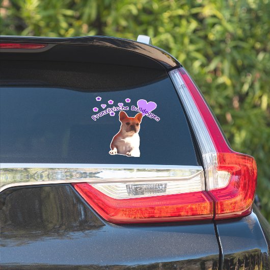 Französische Bulldogge Herz French Bulldog  シール (車体側面)