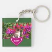 Französische Bulldogge Herz French Bulldog Mutter キーホルダー (裏面)