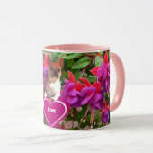 Französische Bulldogge Herz French Bulldog Mutter マグカップ (正面右)