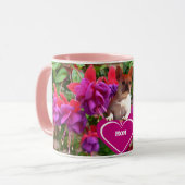 Französische Bulldogge Herz French Bulldog Mutter マグカップ (正面左)