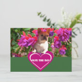 Französische Bulldogge Herz French Bulldog Mutter 招待状 (スタンド正面)