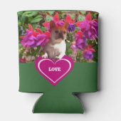 Französische Bulldogge Herz French Bulldog Mutter 缶クーラー (裏面)