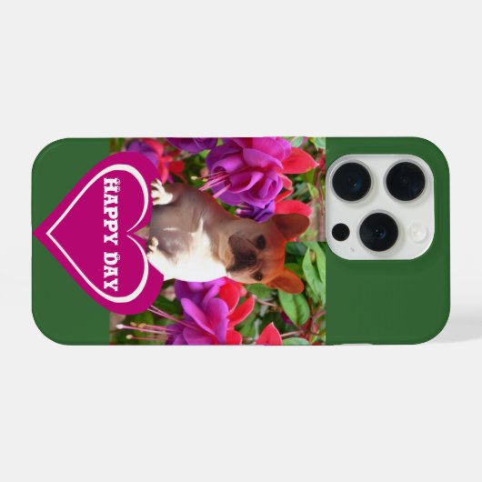 Französische Bulldogge Herz French Bulldog Mutter iPhoneケース (裏面横)