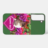 Französische Bulldogge Herz French Bulldog Mutter Samsung Galaxyケース (裏面横)