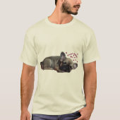Französische Bulldogge Herz French Bulldog Tシャツ (正面)