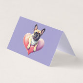 Französische Bulldogge Herz Valentinstags  (正面)