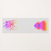 Französische Bulldogge Herzhalsband French Bulldog ヨガマット (裏面(横))