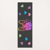 Französische Bulldogge Herzhalsband French Bulldog ヨガマット (正面)