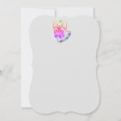 Französische Bulldogge Herzhalsband French Bulldog 招待状 (裏面)