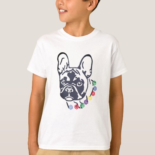 Französische Bulldogge Herzhalsband French Bulldog Tシャツ (正面)