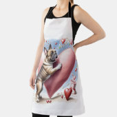 Französische Bulldogge Herzsprung French Bulldog エプロン (インサイチュ)