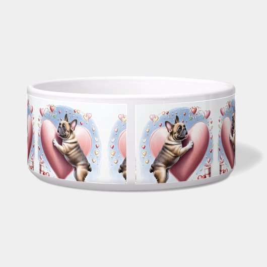 Französische Bulldogge Herzsprung French Bulldog ボウル (裏面)