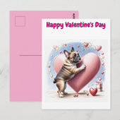 Französische Bulldogge Herzsprung French Bulldog  ポストカード (正面/裏面)