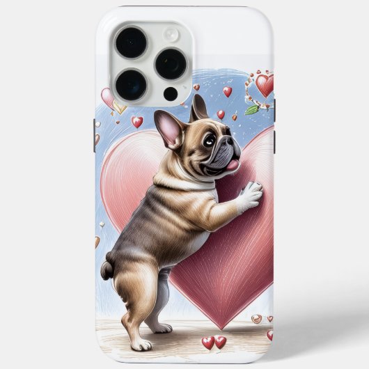 Französische Bulldogge Herzsprung French Bulldog Case-Mate iPhoneケース (裏面)