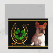 Französische Bulldogge Hufeisen French Bulldog ポストカード (正面/裏面)