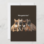 Französische Bulldogge Hundefamilie 招待状 (正面)