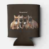 Französische Bulldogge Hundefamilie 缶クーラー (裏面)