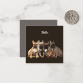 Französische Bulldogge Hundefamilie Birthday ノートカード (正面/裏面インサイチュ)