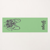 Französische Bulldogge Hundekopf French Bulldog ヨガマット (裏面(横))