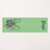 Französische Bulldogge Hundekopf French Bulldog ヨガマット (正面(横))