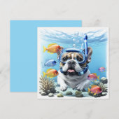 Französische Bulldogge im Urlaub French Bulldog (正面/裏面)