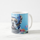 Französische Bulldogge im Urlaub French Bulldog コーヒーマグカップ (正面右)