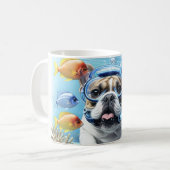 Französische Bulldogge im Urlaub French Bulldog コーヒーマグカップ (正面左)
