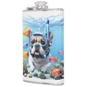 Französische Bulldogge im Urlaub French Bulldog フラスク (左)