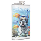 Französische Bulldogge im Urlaub French Bulldog フラスク (右)