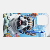 Französische Bulldogge im Urlaub French Bulldog Case-Mate iPhoneケース (裏面 (横))
