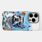 Französische Bulldogge im Urlaub French Bulldog Case-Mate iPhoneケース (裏面 (横))