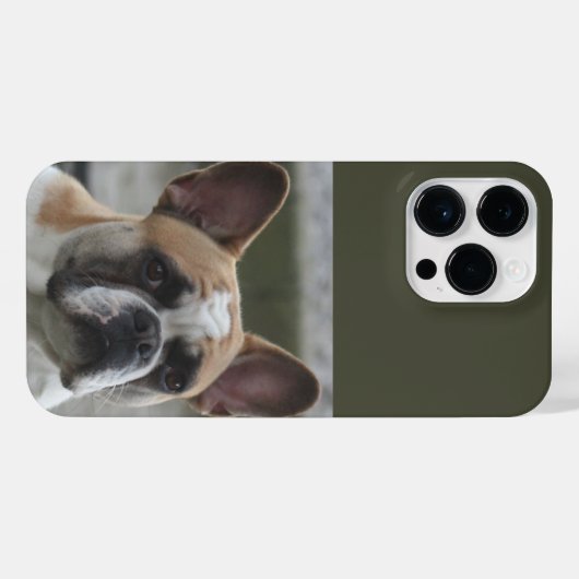 Französische Bulldogge  iPhoneケース (裏面横)