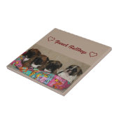 Französische Bulldogge Keramikfliese タイル (側面)