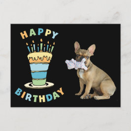 französische Bulldogge Kerzen French Bulldog  ポストカード